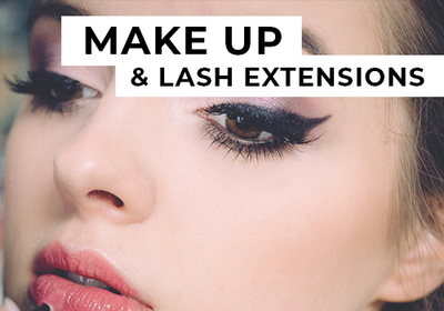 Makeup use and eyelash extensions